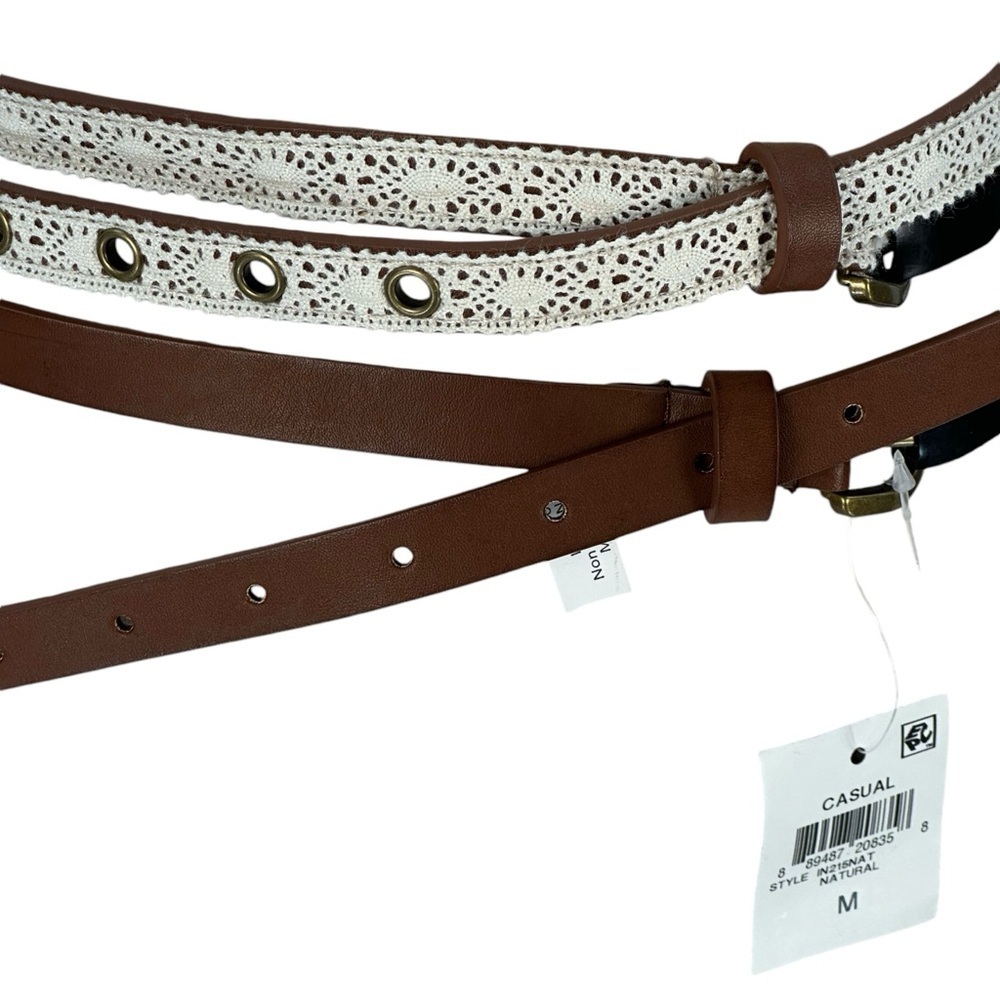 INC International Concepts Women's Belts - 2 pack - Brown - size Medium